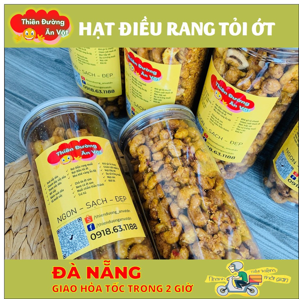 Hạt điều rang tỏi ớt 500G - Hàng loại 1 - Đồ ăn vặt | BigBuy360 - bigbuy360.vn