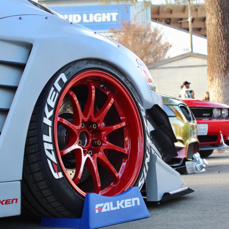 1 Set Miếng Dán Trang Trí Bánh Xe Hơi Họa Tiết Chữ FALKEN Siamese Bằng Cao Su Cho 1 Bánh Xe