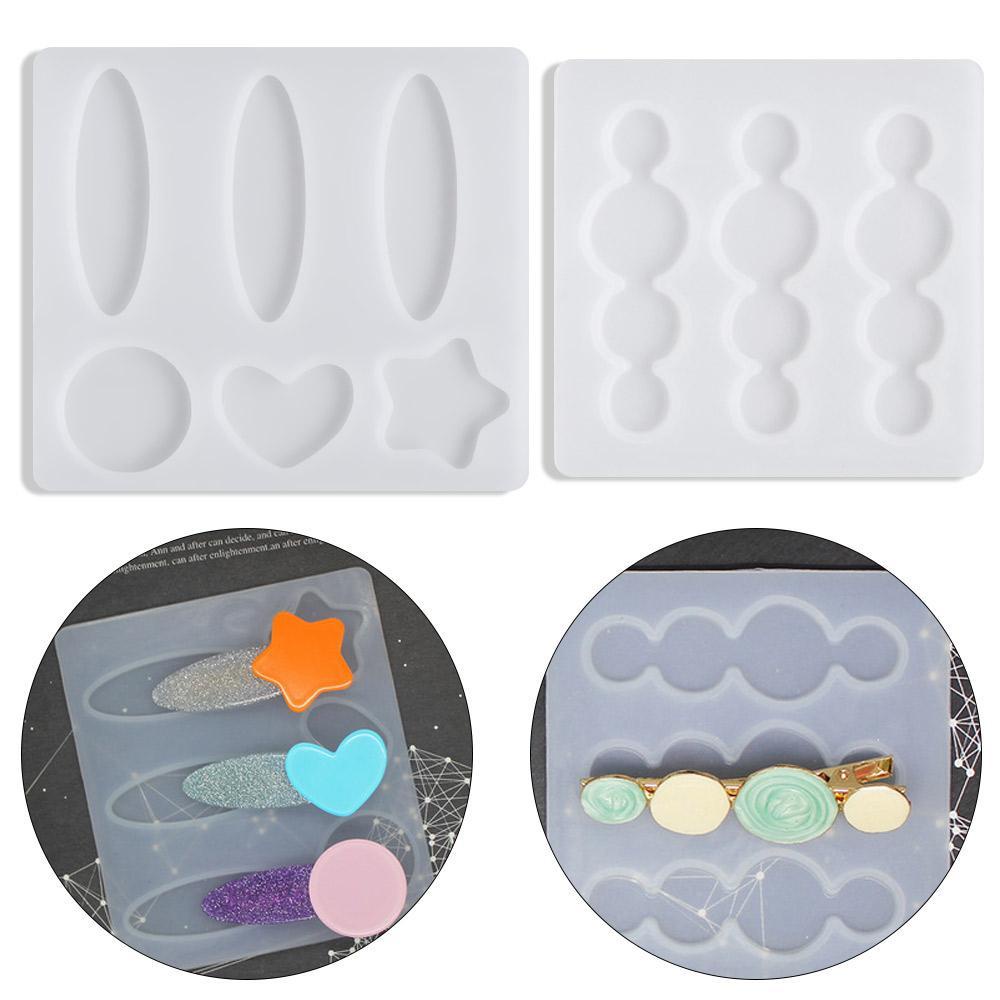MUVAKO Khuôn Silicone Làm Kẹp Tóc Trang Sức