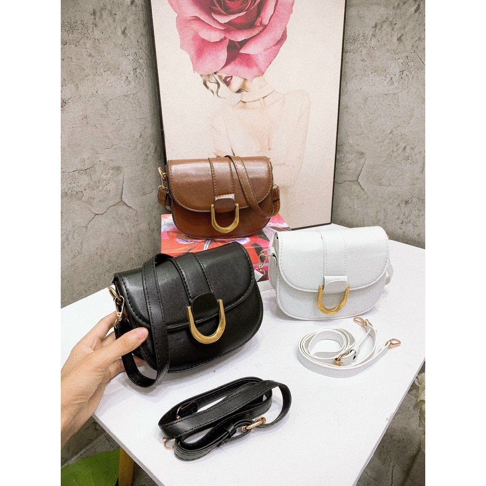 Túi xách nữ bầu đeo chéo 3 màu đẹp Hot Trend 2022