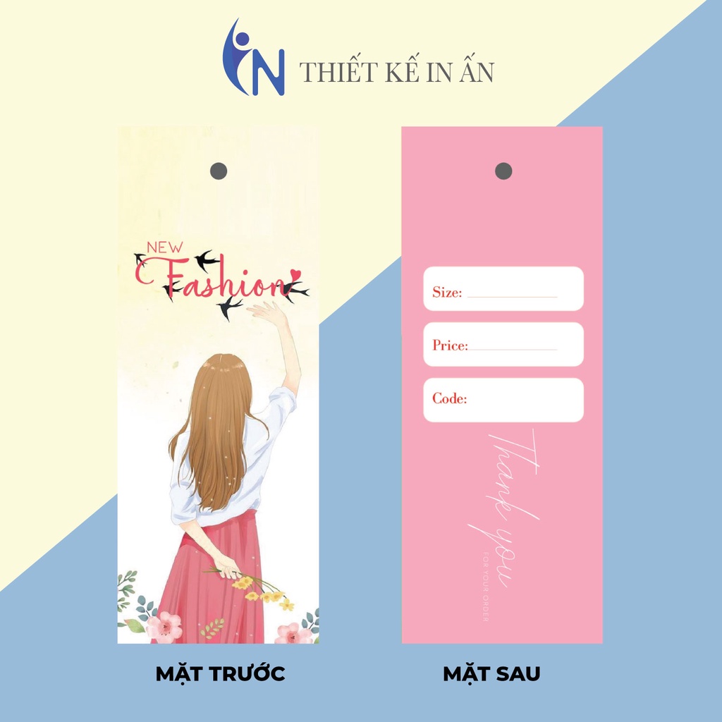 Mác quần áo combo 100 mác + 100 Dây Treo Thẻ Bài - Dây Dù Xâu Tag (Mác) Quần Áo