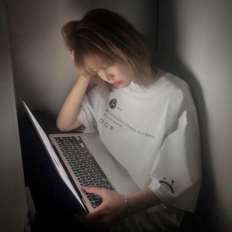 Áo Thun Unisex sad boiz SADTAGRAM tee logo 🖤 Nam nữ unisex 🖤 Áo thun tay lỡ sadboiz sadtagram full tag