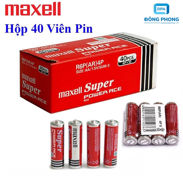 Hộp 40 Viên Pin Maxell AA Chính Hãng