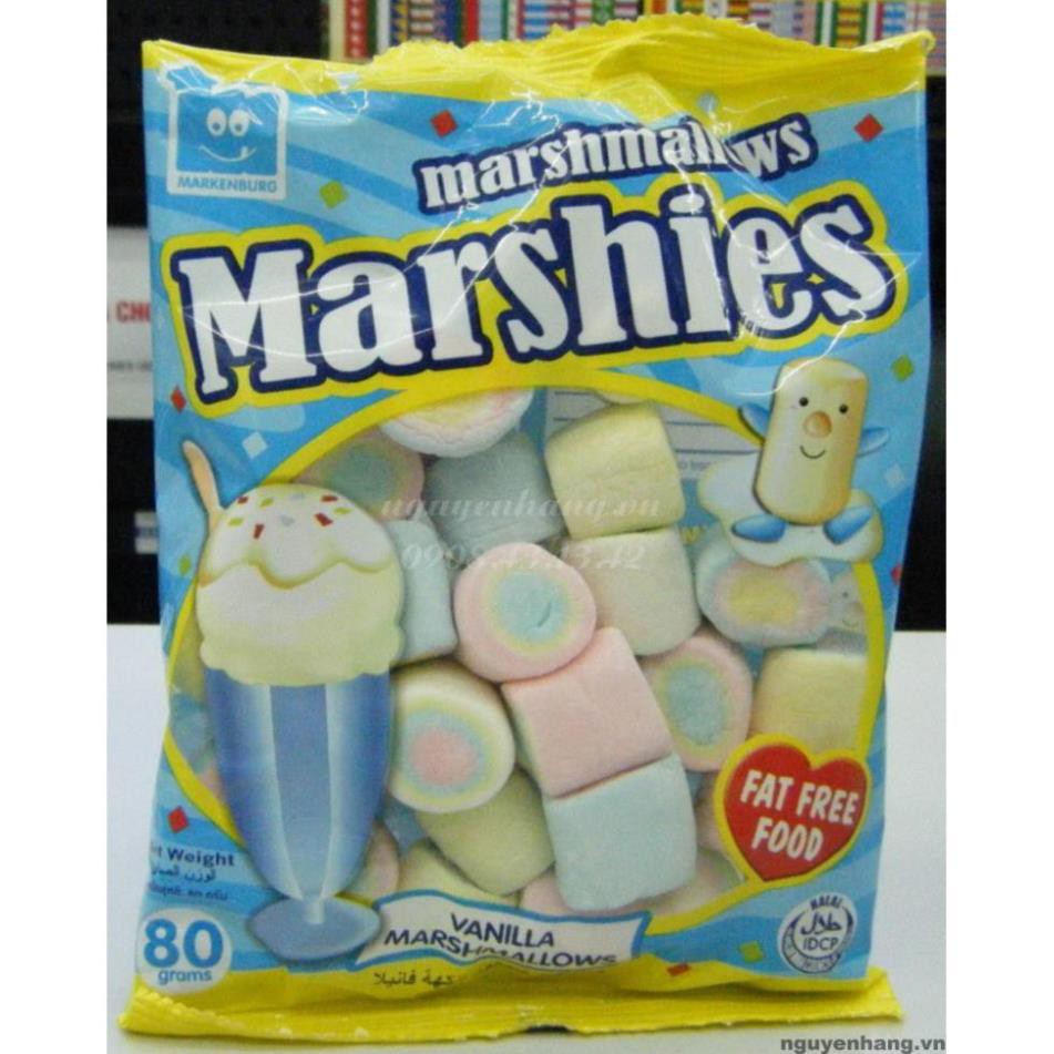 Kẹo xốp bông gòn Marshmallow Marshies gói 80gram