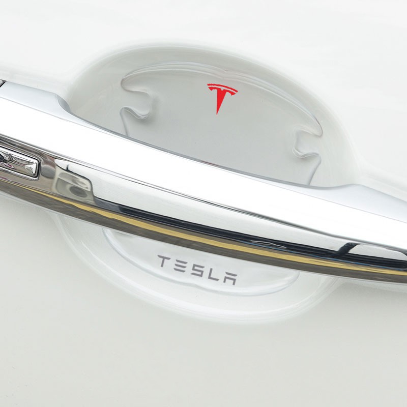 Miếng Dán Bảo Vệ Tay Nắm Cửa Xe Hơi Tesla Model 3 Chống Trầy Xước Chống Thấm Nước Trong Suốt