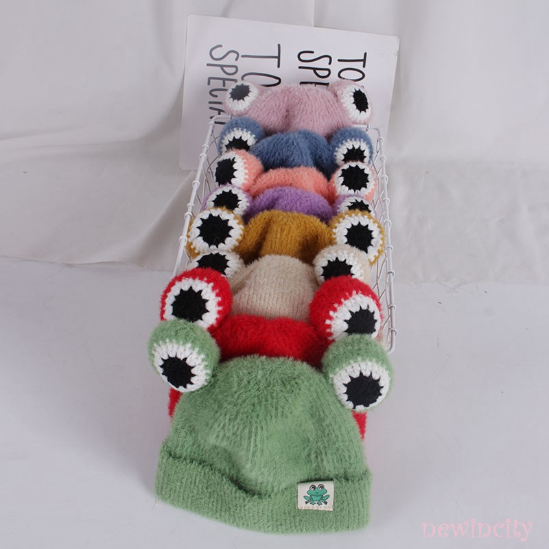 Mũ len đính bóng xù thời trang Hàn Quốc dễ thương cho bé