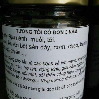 Tương tỏi cô đơn 3 năm