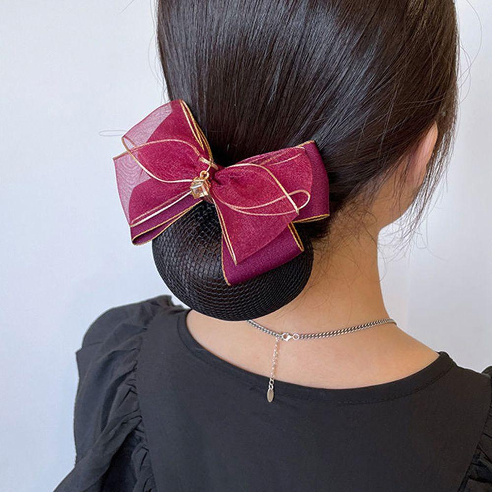 NICKOLAS Kẹp Tóc Bằng Vải Lưới Phong Cách Cổ Điển Hợp Thời Trang Cho Nữ