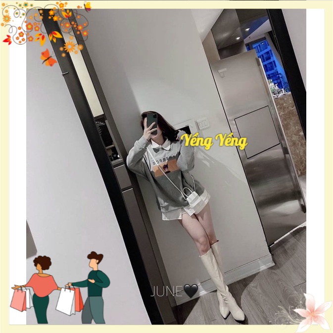 ANU546 - ÁO NỮ NỈ DA CÁ XÁM DẬP NỔI PRERPOS