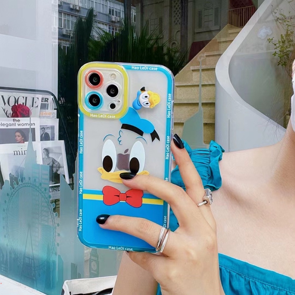 Ốp Điện Thoại TPU Mềm Trong Suốt Chống Sốc In Hình Vịt Hoạt Hình Cho IPhone 11 12 13 Pro Max 12 13 XS Max XR 6 7 8 Plus