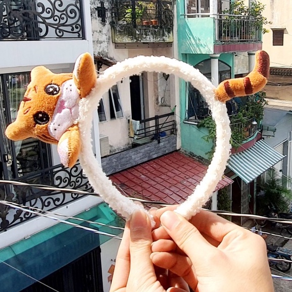 Cài tóc hình mèo đuôi dài cho nữ, em bé cũng dùng được cute