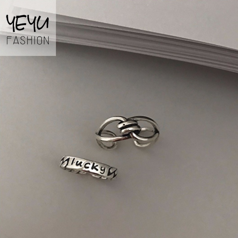 Nhẫn bạc Thái s925 thiết kế tối giản phong cách retro thời trang
