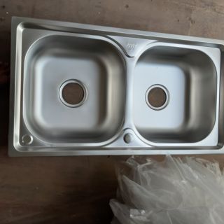 Chậu rửa bát chén INOX 2 hố (giá rẻ)
