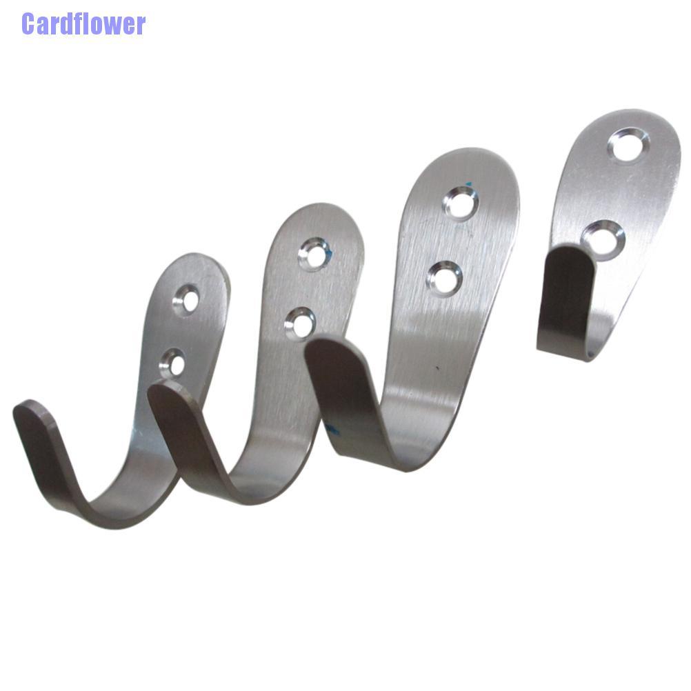 Cardflower  1pcs Door Hook Stainless Kitchen Cabinet Clothes Hanger Organizer Holde