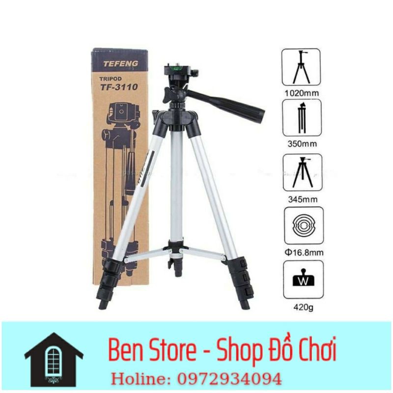 Chân đế chụp hình Tefeng #tripod TF-3110 kèm kẹp điện thoại