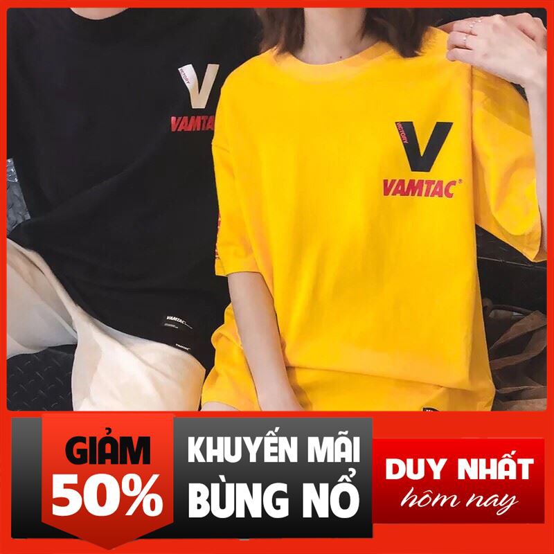 [ Sale Off ] Áo thun tay lỡ unisex VT1 cao cấp [Vàng] thời trang lamer