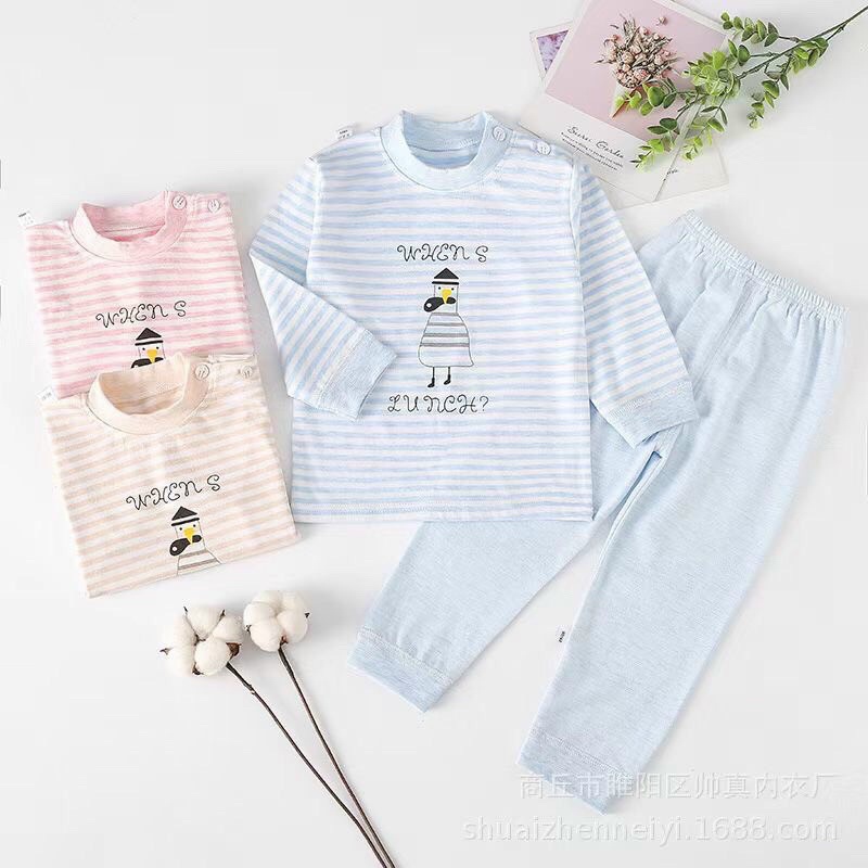 [Mã SKAMLTSM9 giảm 10% đơn 99K] Bộ nỉ cotton thái đẹp cho béBộ cotton dài tay cho bé