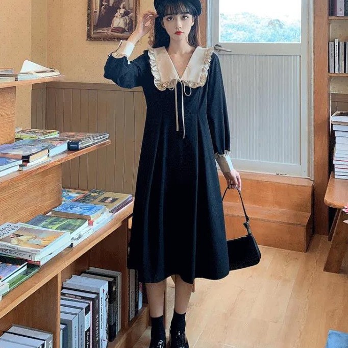 Hepburn Style Women's Dress Fall Winter Dress