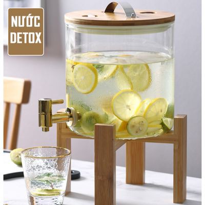 Bình thủy chịu nhiệt HADASA cao cấp, bình thủy tinh decor phòng khách siêu đẹp - ngâm rư.ợu - làm detox