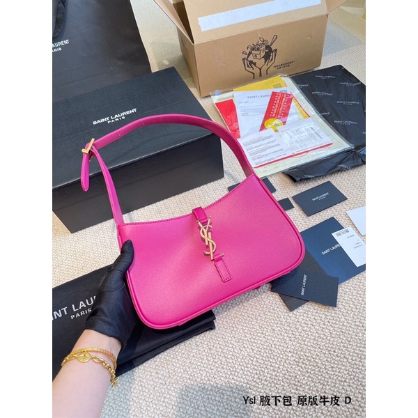 Túi xách Ýsl kẹp nách sz 25 chất da thật