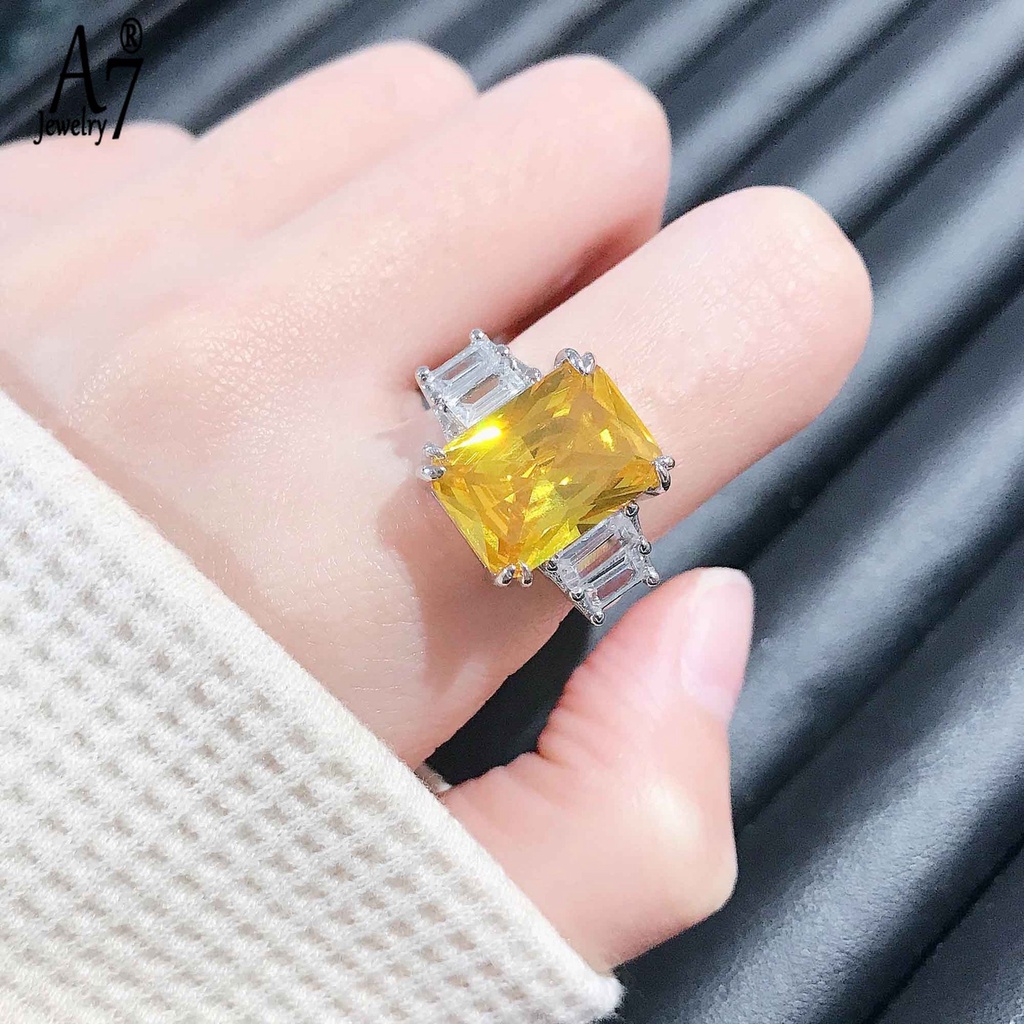 Nhẫn Hở Mạ Bạc S925 Đính Đá A7 50 Có Thể Điều Chỉnh Tiện Lợi