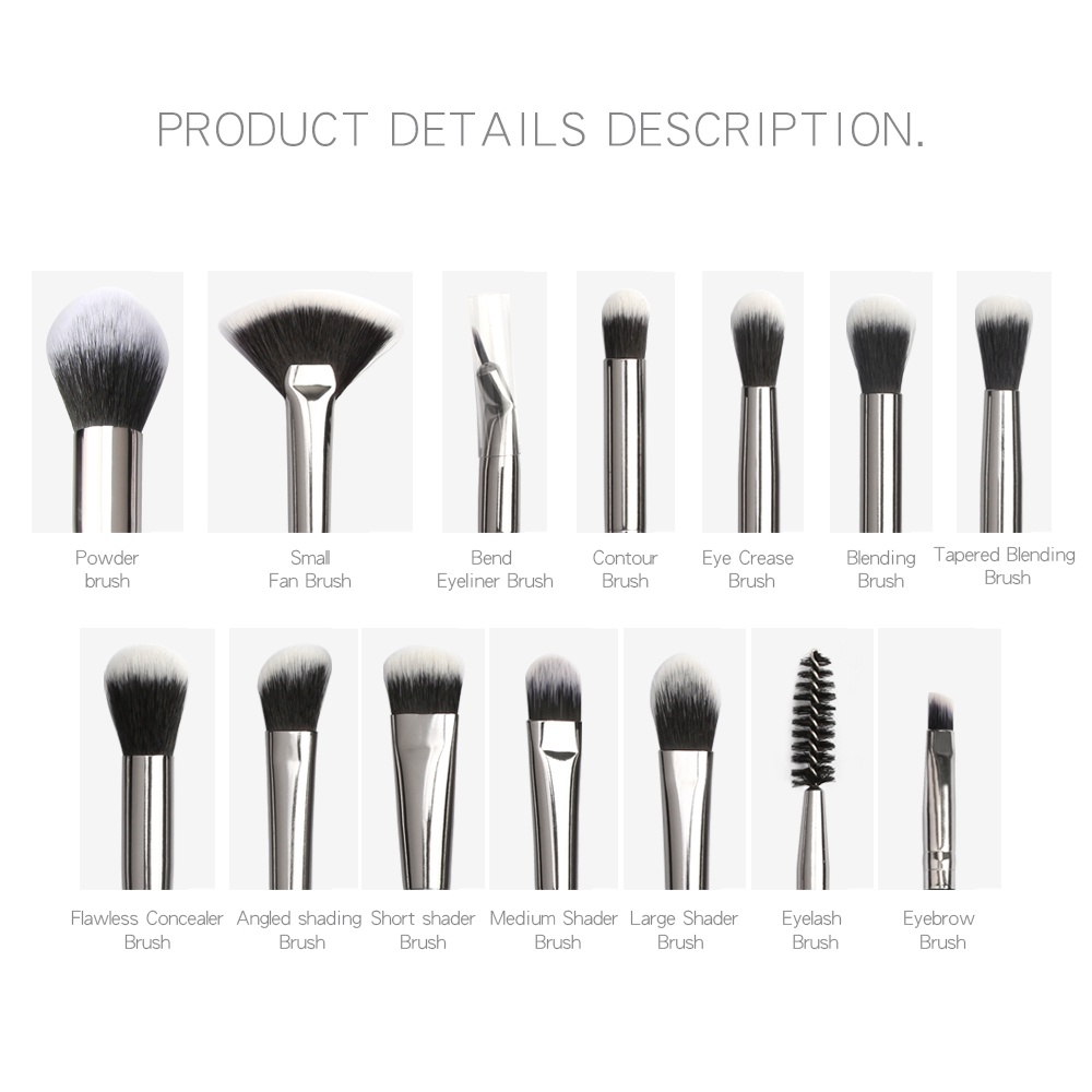 Set 13 cọ trang điểm má hồng MAGEFY chuyên dụng kèm túi đựng tiện lợi