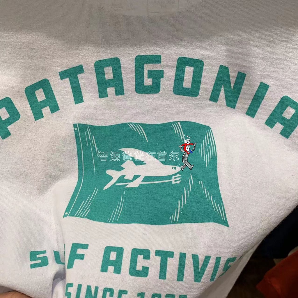 Áo Thun Cotton Ngắn Tay In Hình Cờ Patagonia Fly Responsibili Cho Nam