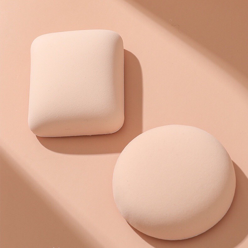 [Hàng mới về] Bông tán kem/phấn trang điểm hình vuông/tròn co giãn màu kẹo ngọt | BigBuy360 - bigbuy360.vn