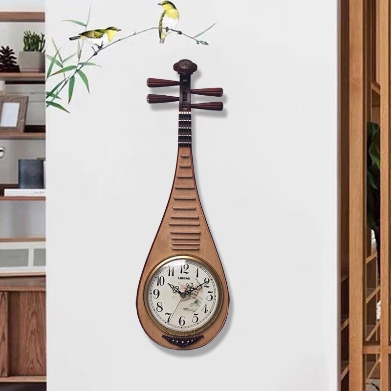 Đồng hồ treo tường cây đàn tì bà phong cách tân cổ điển DHTT23