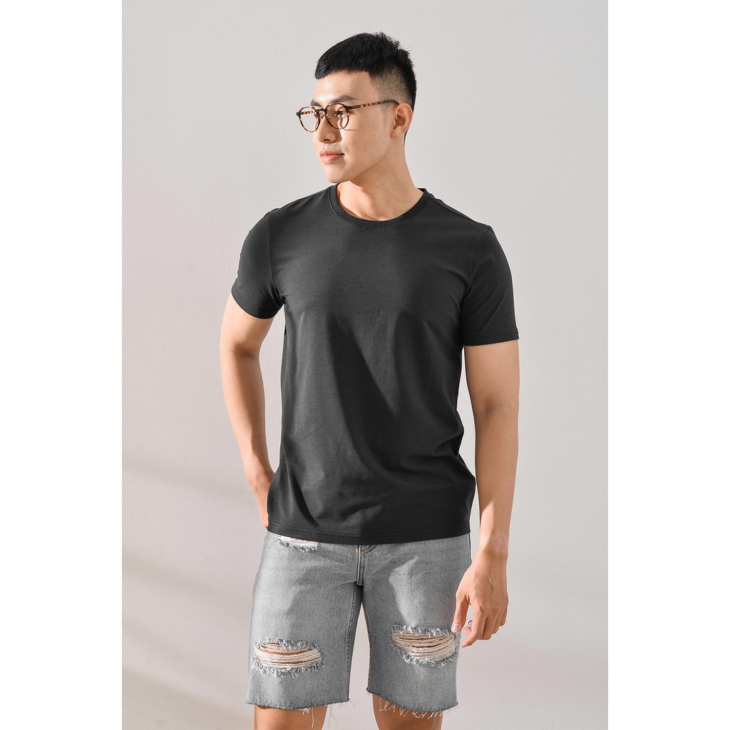 Áo Thun Nam Tay Ngắn Modal Trơn Form Fitted - Routine 10F19TSH001