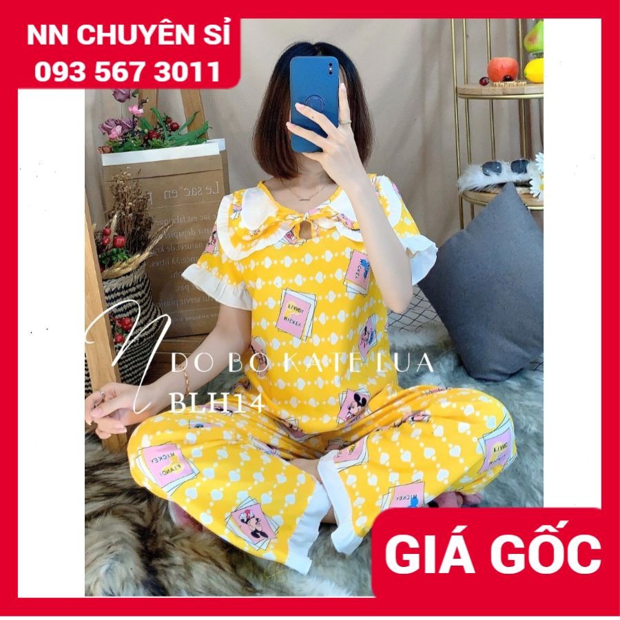 HÀNG ĐẸP ⚡ ĐỒ BỘ KATE LỤA IN HÌNH ⚡ ẢNH SHOP TỰ CHỤP ⚡ BỘ NGỦ NỮ DÀI VẢI MỀM BLH14