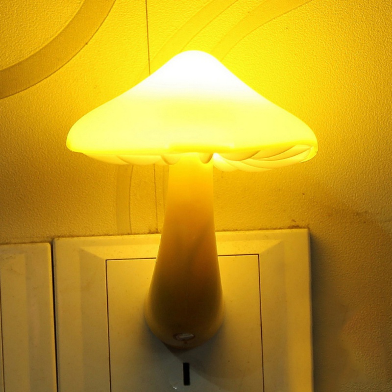 Đèn Ngủ Bóng LED Cảm Biến Ánh Sáng Trắng Ấm Áp Hình Cây Nấm Dễ Thương Trang Trí Nhà Cửa