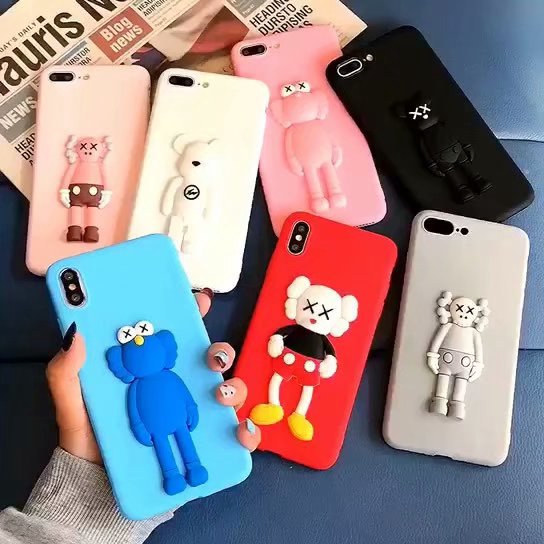 Case Samsung Galaxy A10 J4 J6 (2018) J4 J6 Plus J2Pro J2Core Fashion Cute 3D Kaws Sesame Street Case