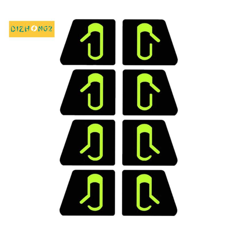 Set 8 miếng dán nút điều khiển mở cửa xe hơi Tesla el 3 dạ quang