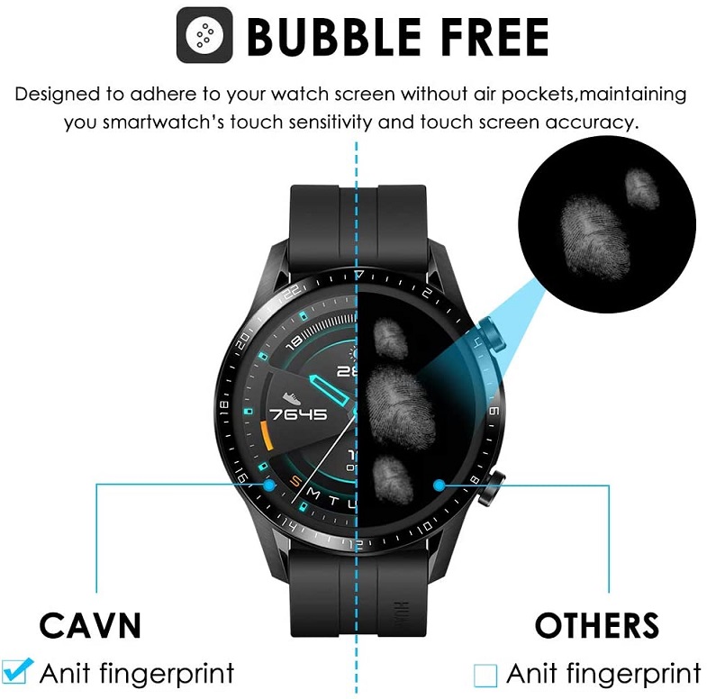 Miếng dán bảo vệ màn hình 3d dành cho đồng hồ thông minh Huawei Gt 2 46mm Gt2 46mm