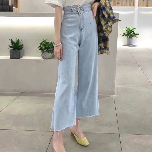 [ Mã FAGREEN55 giảm 10% tối đa 30K đơn 99K] Quần culottes jean mẫu mới ( hình thật )