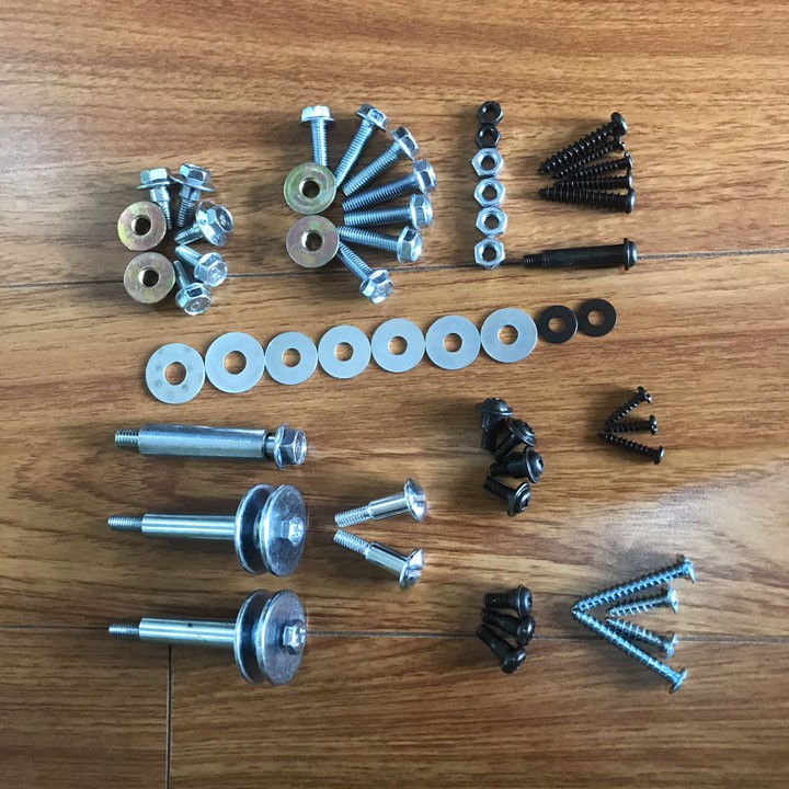 Bộ nhựa màu Đen bóng cho xe Dream II -Bộ ốc ráp dàn áo xe máy Dream - SPG-DGDr2-đen