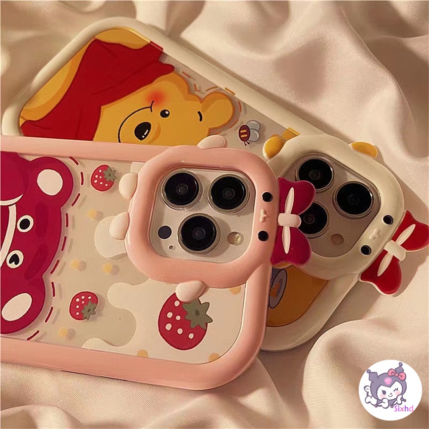 Ốp Lưng Điện Thoại cho OPPO A78 A17 A17K A57 A77s A76 A96 A16 A16K A15 A74 A54 A53 A33 A32 A31 A5 A9 A5s A3s Reno 8Z 7Z 6 5 A95 A94 A93 A92 A77 A52 A16e A12e F11 sixhd Ốp Điện Thoại Mềm In Hình Gấu Hoạt Hình Dễ Thương Cho