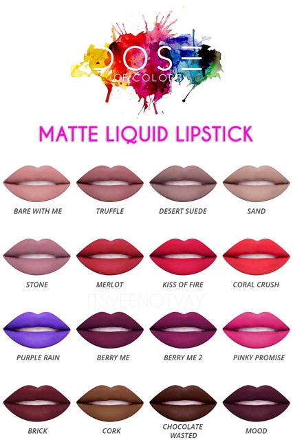 SON DOSE OF COLORS MATTE LIQUID LIPSTICK - MÀU KISS OF FIRE