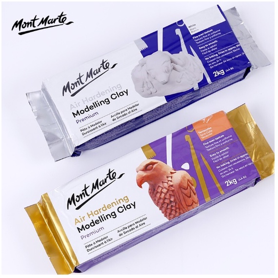 Đất sét tự khô, Đất nặn Air Hardening Modelling Clay BOX Mont Marte 500g-2kg