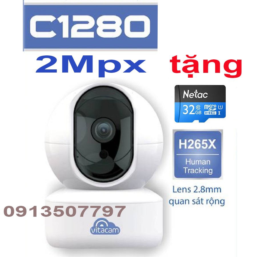 CAMERA VITACAM C1280 1080 FULL HD TẶNG THẺ NHỚ 32G