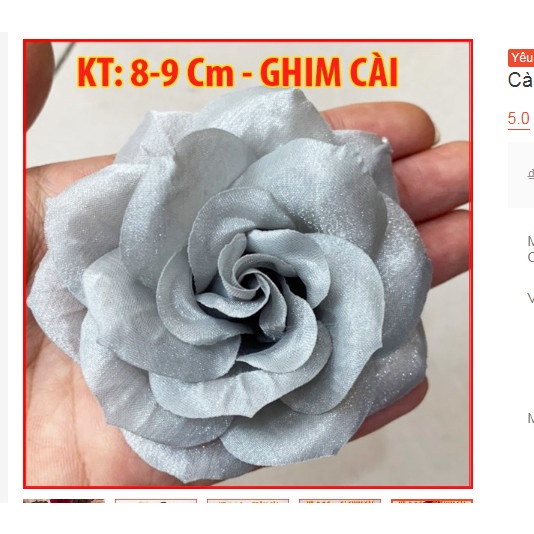 SHOPPRO -  HOA CÀI ÁO - Tag Ghim Hoa Hồng Lớn Cài Áo Phụ Kiện Trang Trí Váy Đầm CH002