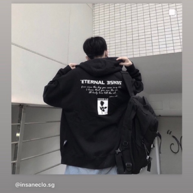 Eternal Sense Hoodie Zip - màu Đen | BigBuy360 - bigbuy360.vn