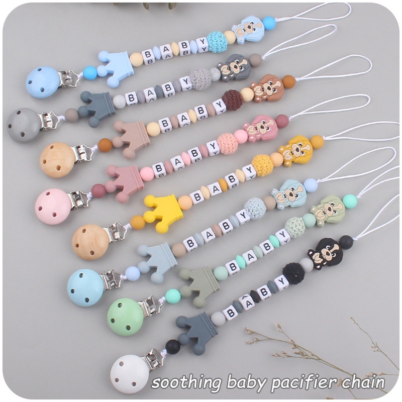 Bộ Đồ Chơi Ngậm Nướu Bằng Silicone Đính Hạt Dành Cho Trẻ Em