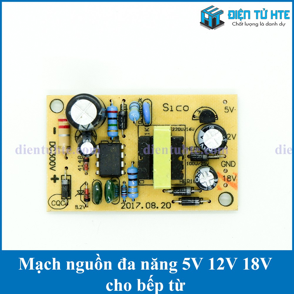 Mạch nguồn đa năng cho bếp từ 5V 12V 18V