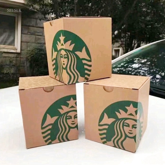 Cốc thiết kế kiểu chân mèo Starbucks từ thủy tinh 2 lớp dễ thương NoBrand