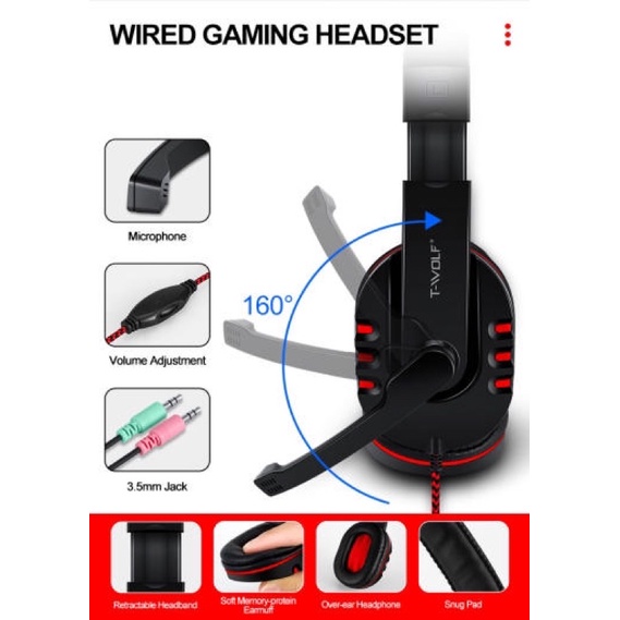 Bàn phím+chuột +lót chuột +tai nghe T-WOLF TF800 LED -Chính hãng