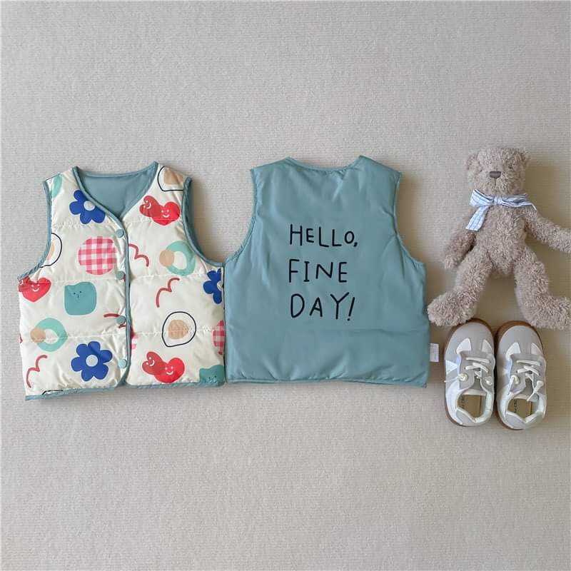 Áo phao Gile SIÊU NHẸ cho bé mặc được 2 MẶT như hình 2in1