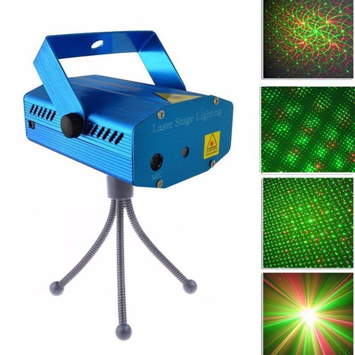 Đèn Chiếu Mini Laser Stage Lighting Mẫu Mới cảm biến âm thanh