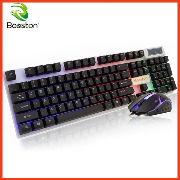 Bàn Phím Máy Tính Boston 8310 Giả Cơ Led Kèm Chuột Dành Cho Gaming - BẢO HÀNH 12 THÁNG